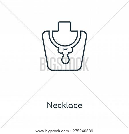 Necklace Icon In Trendy Design Style. Necklace Icon Isolated On White Background. Necklace Vector Ic