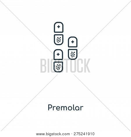 Premolar Icon In Trendy Design Style. Premolar Icon Isolated On White Background. Premolar Vector Ic