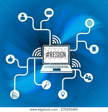 Resign Internet Means Quit Or Resignation From Job Government Or President