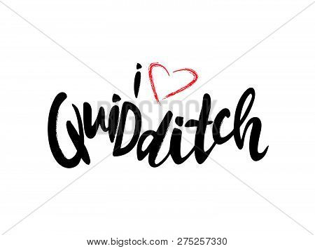 Quidditch Vector Lettering For Poster, Banner, Print. Eps 10
