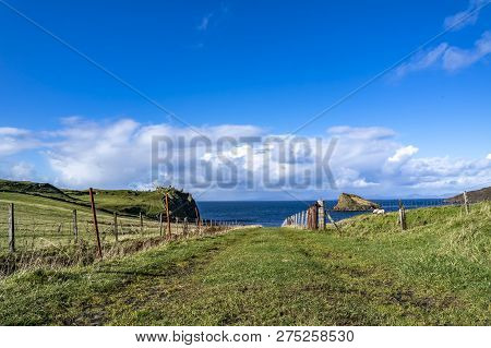The Tulm Island, Duntulm Bay And The Castle Ruins On The Isle Of Skye - Scotland