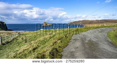 The Tulm Island, Duntulm Bay And The Castle Ruins On The Isle Of Skye - Scotland