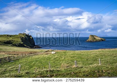 The Tulm Island, Duntulm Bay And The Castle Ruins On The Isle Of Skye - Scotland