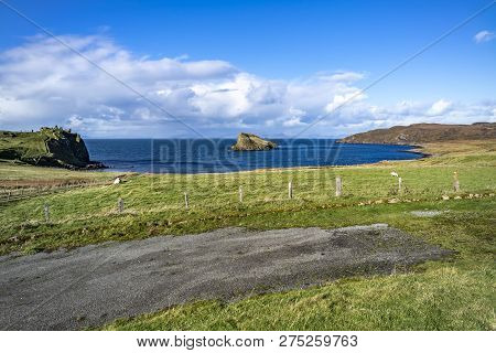 The Tulm Island, Duntulm Bay And The Castle Ruins On The Isle Of Skye - Scotland