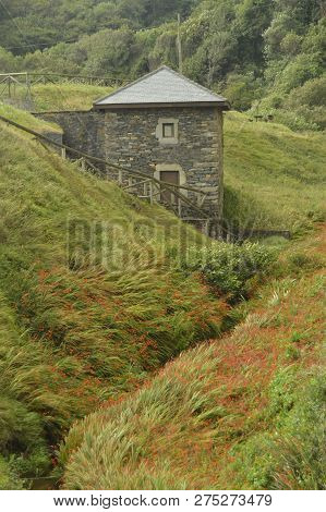 Wonderful Water Mills Perfectly Preserved On The Beach Of Los Molinos In Barcia. July 30, 2015. Play