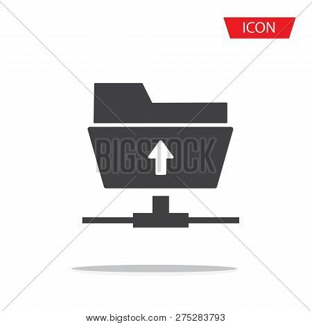 Ftp Downlond Icon Vector Isolated On White Background.