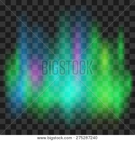 Northern Lights Isolated On Transparent Background. Vector Illustration