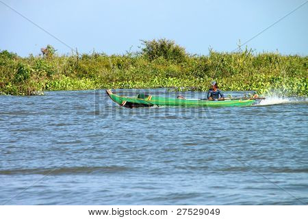 Travel In Tonle Sap Lake, Khmer Republic