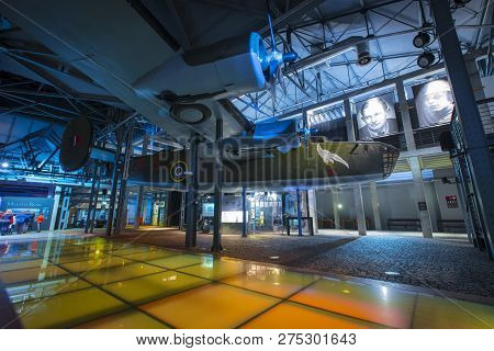 Warsaw, Poland, Europe, December 2018, B24 Liberator Bomber Replica In The Warsaw Uprising Museum