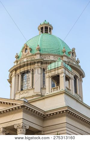 Belgrade, Serbia- 16 August 2014: Building Of The Parliament Of Republic Of Serbia On Nikole Pasica 