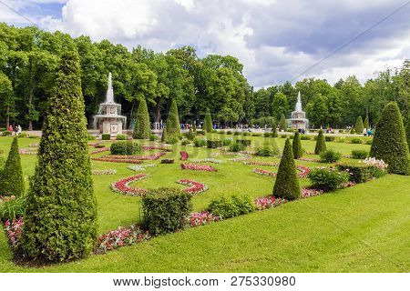 Russia, Petergof-16 June 2015: Petergof- Unesco World Heritage