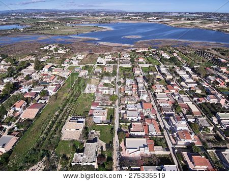Aerial View Of Granelli Beach, A Seaside Place In Sicily