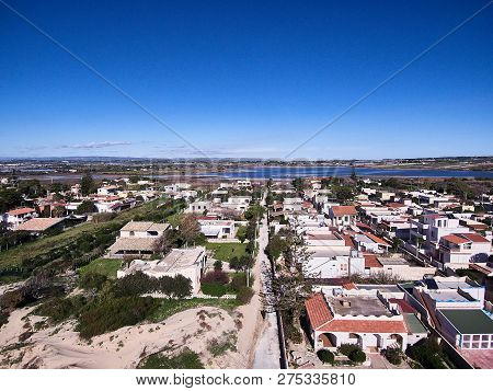Aerial View Of Granelli Beach, A Seaside Place In Sicily