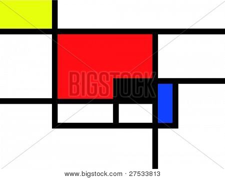 สี่เหลี่ยมสีสันสดใส สไตล์การออกแบบ