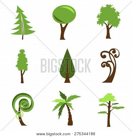 Set Of Stylized Drawings, A Tree Image