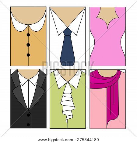 Set Of Icons With A Schematic Depiction Of A Dress Code