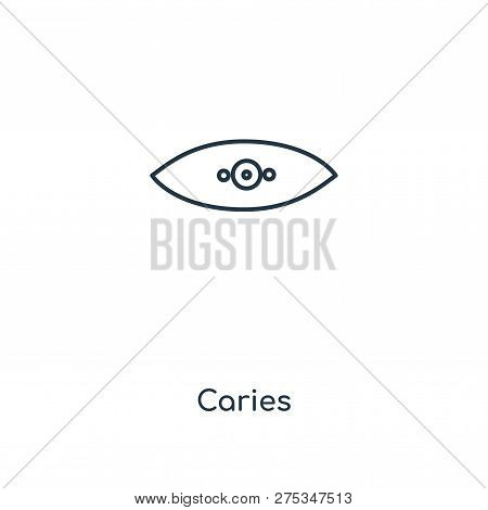 Caries Icon In Trendy Design Style. Caries Icon Isolated On White Background. Caries Vector Icon Sim