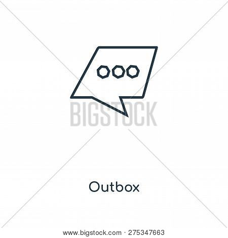 Outbox Icon In Trendy Design Style. Outbox Icon Isolated On White Background. Outbox Vector Icon Sim