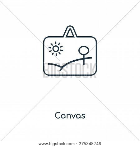 Canvas Icon In Trendy Design Style. Canvas Icon Isolated On White Background. Canvas Vector Icon Sim