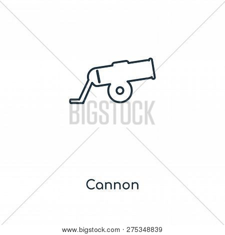 Cannon Icon In Trendy Design Style. Cannon Icon Isolated On White Background. Cannon Vector Icon Sim