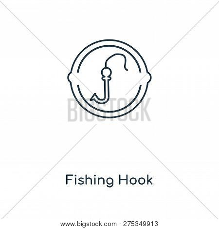 Fishing Hook Icon In Trendy Design Style. Fishing Hook Icon Isolated On White Background. Fishing Ho