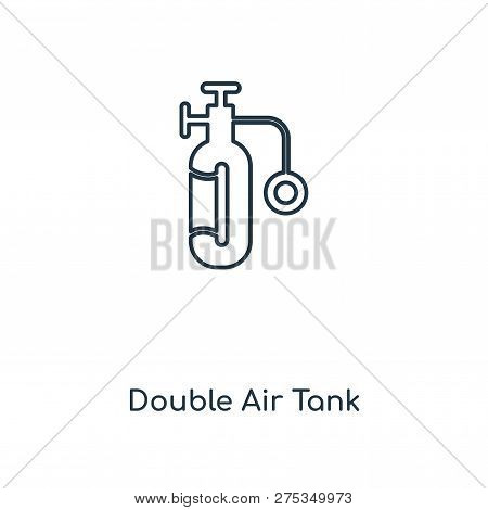 Double Air Tank Icon In Trendy Design Style. Double Air Tank Icon Isolated On White Background. Doub