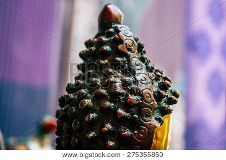 Arambol Goa India November 24, 2018 Closeup Of Decoratives Objects Sold In A Souvenirs Shop Located 