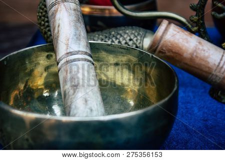 Arambol Goa India November 24, 2018 Closeup Of Decorative Objects Sold In A Souvenirs Shop Located I