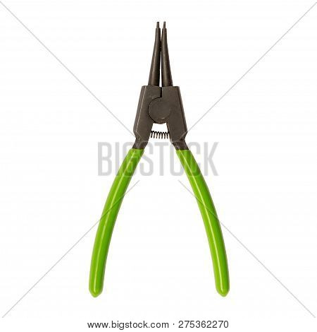 Pliers For Remove The Snap Ring Isolated On White