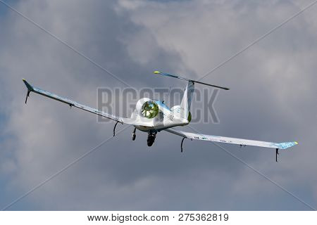 Farnborough, Uk - July 16, 2014: The Airbus E-fan Is A Prototype Electric Aircraft Being Developed B