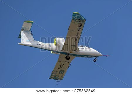 Farnborough, Uk - July 16, 2014: The Airbus E-fan Is A Prototype Electric Aircraft Being Developed B