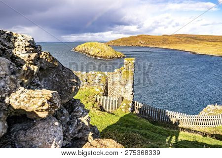 The Tulm Island, Duntulm Bay Next To The Castle Ruins On The Isle Of Skye - Scotland