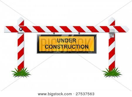 barra con bajo cjnstruction signo vector ilustración aislado sobre fondo