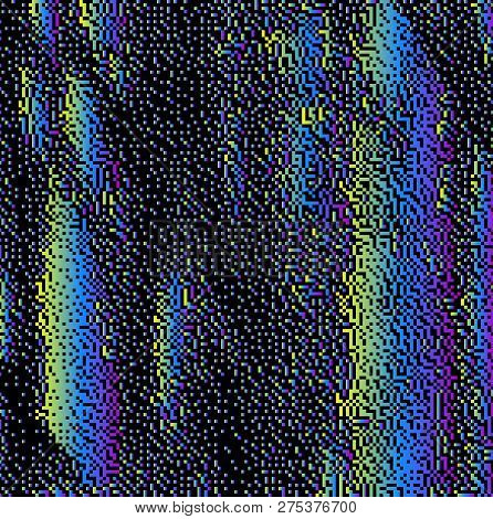 Holi. Hindu Spring Festival. Rainbow Gradient Background. Pixel Grunge Texture. Black Background