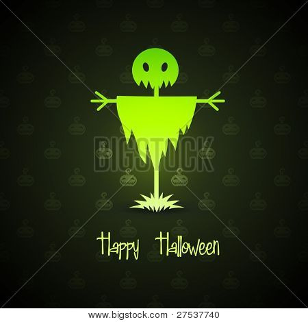 épouvantail pour halloween sur fond illustration vectorielle