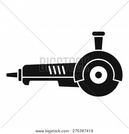 Angle Grinder Icon. Simple Illustration Of Angle Grinder Vector Icon For Web Design Isolated On Whit