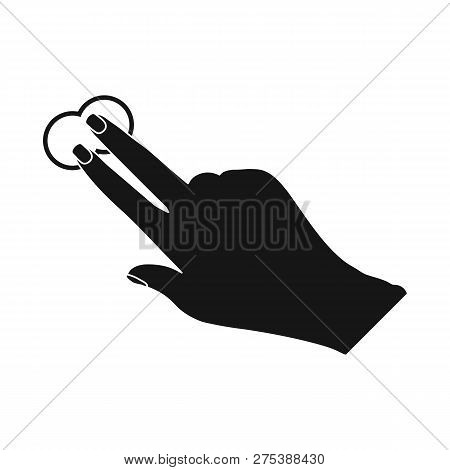 Vector Design Of Touchscreen And Hand Logo. Collection Of Touchscreen And Touch Vector Icon For Stoc