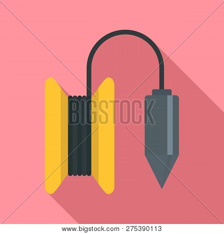 Gravity Line Tool Icon. Flat Illustration Of Gravity Line Tool Vector Icon For Web Design