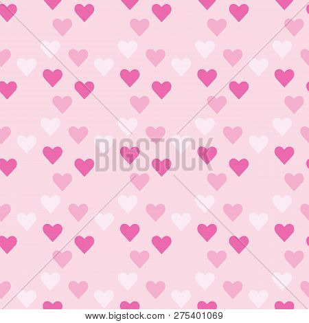 Retro Seamless Pattern With Colorful Hearts. Abstract Geometric Modern Background. Vector Illustrati