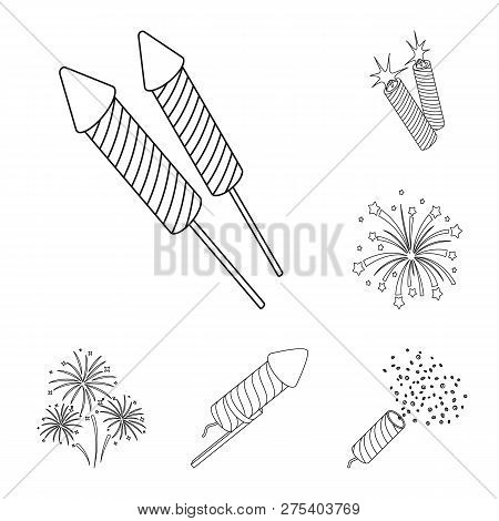Vector Illustration Of Festival And Summer Symbol. Set Of Festival And Holiday Stock Vector Illustra