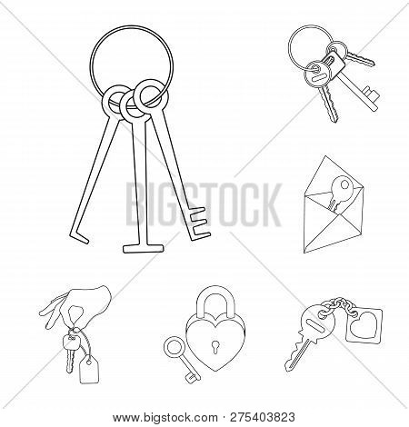 Vector Design Of Key  And Protection Sign. Collection Of Key  And Security Stock Vector Illustration