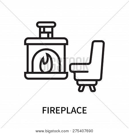 Fireplace Icon Isolated On White Background. Fireplace Icon Simple Sign. Fireplace Icon Trendy And M