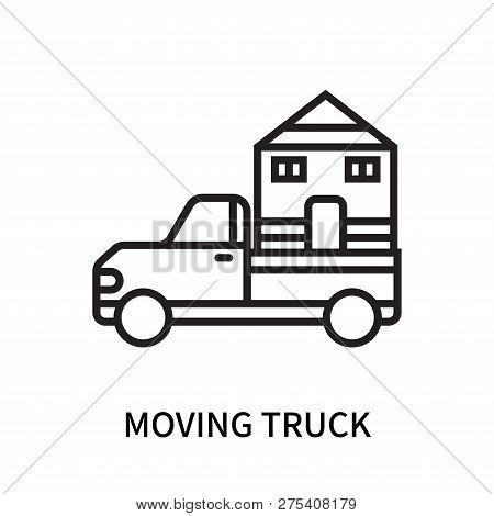 Moving Truck Icon Isolated On White Background. Moving Truck Icon Simple Sign. Moving Truck Icon Tre