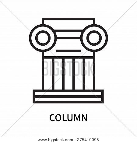 Column Icon Isolated On White Background. Column Icon Simple Sign. Column Icon Trendy And Modern Sym