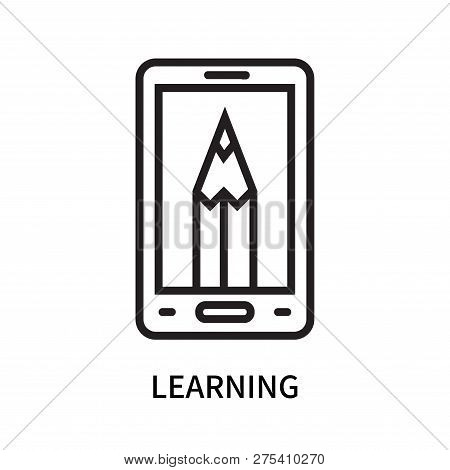 Learning Icon Isolated On White Background. Learning Icon Simple Sign. Learning Icon Trendy And Mode