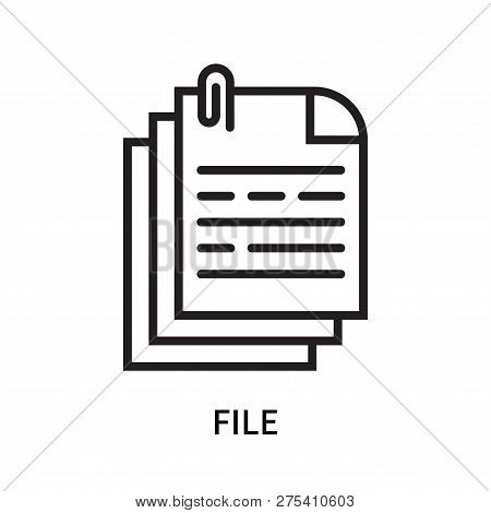 File Icon Isolated On White Background. File Icon Simple Sign. File Icon Trendy And Modern Symbol Fo