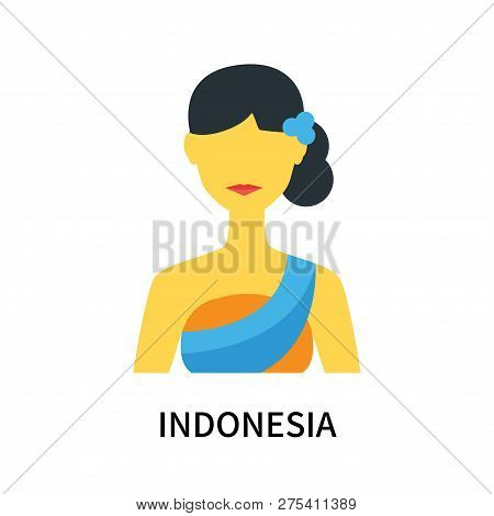 Indonesia Icon Isolated On White Background. Indonesia Icon Simple Sign. Indonesia Icon Trendy And M
