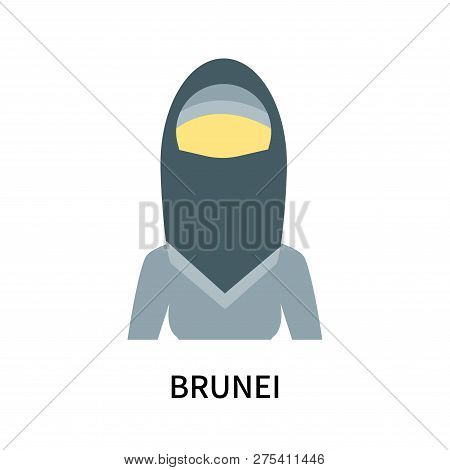 Brunei Icon Isolated On White Background. Brunei Icon Simple Sign. Brunei Icon Trendy And Modern Sym