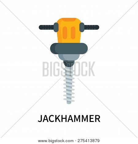 Jackhammer Icon Isolated On White Background. Jackhammer Icon Simple Sign. Jackhammer Icon Trendy An