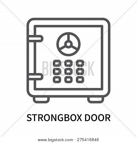 Strongbox Door Icon Isolated On White Background. Strongbox Door Icon Simple Sign. Strongbox Door Ic